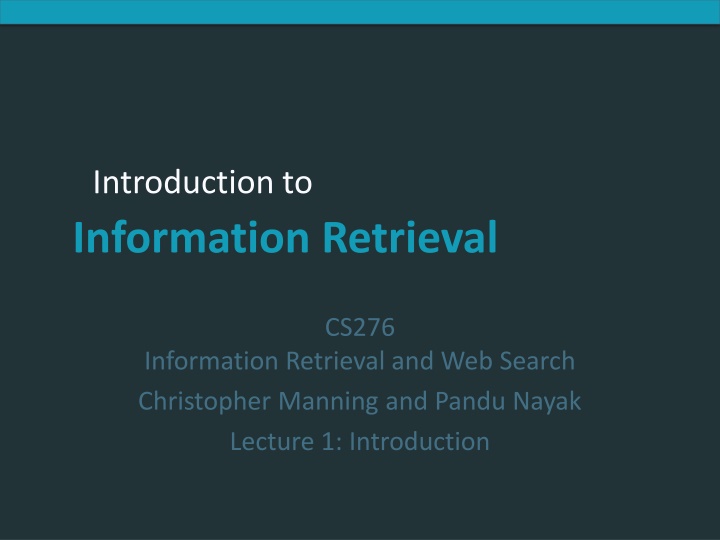 introduction to information retrieval n.w