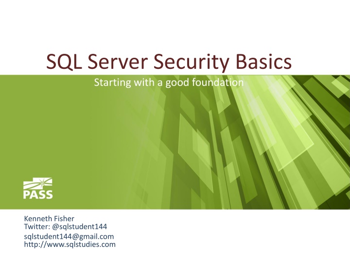 sql server security basics starting with a good n.w