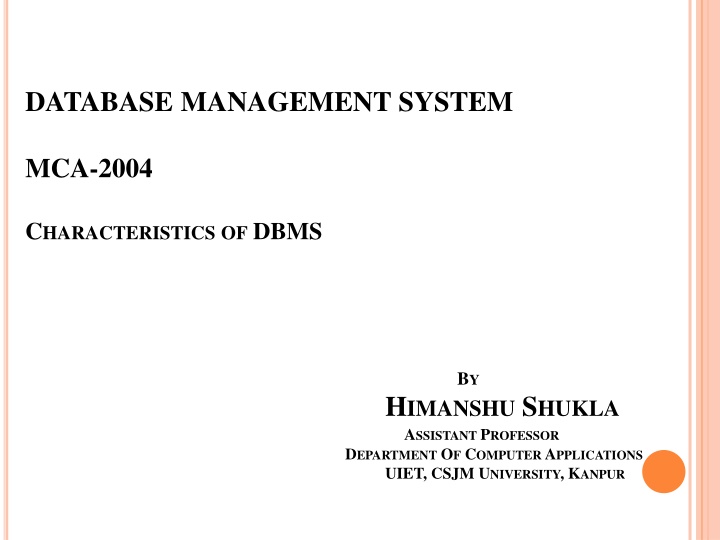 database management system n.w