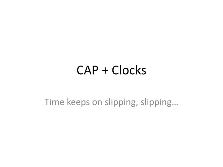 cap clocks n.w