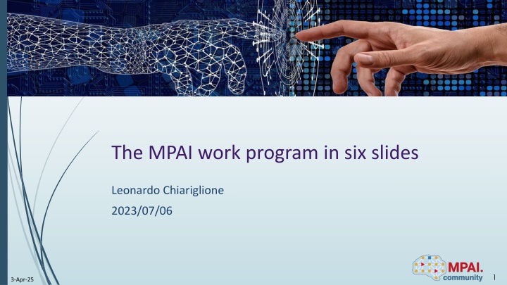 the mpai work program in six slides n.w