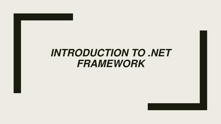 introduction to net framework n.w