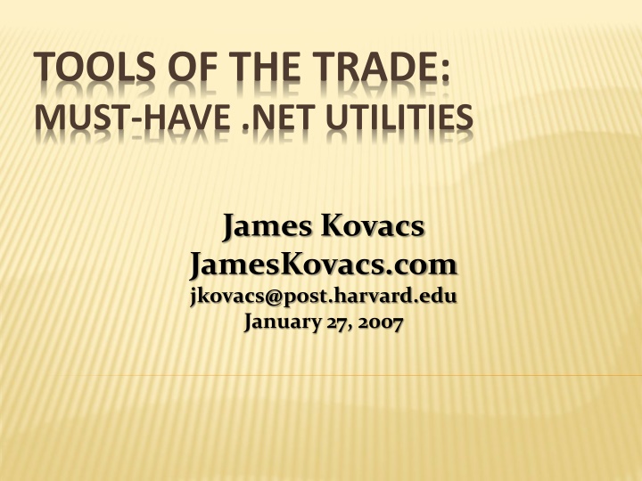 tools of the trade must have net utilities n.w