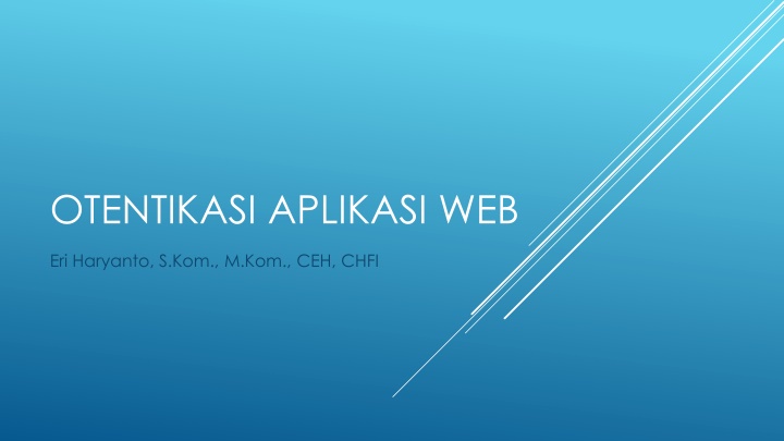 otentikasi aplikasi web n.w