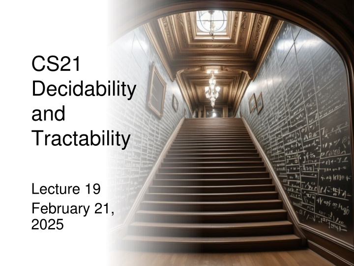 cs21 decidability and tractability n.w