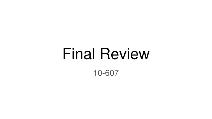 final review n.w