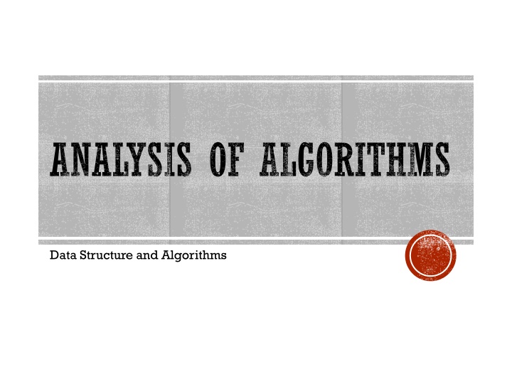 analysis of algorithms n.w