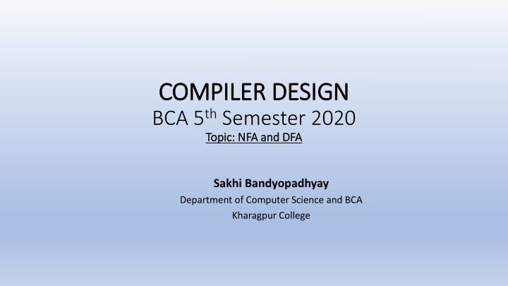 compiler design compiler design bca 5 th semester n.w