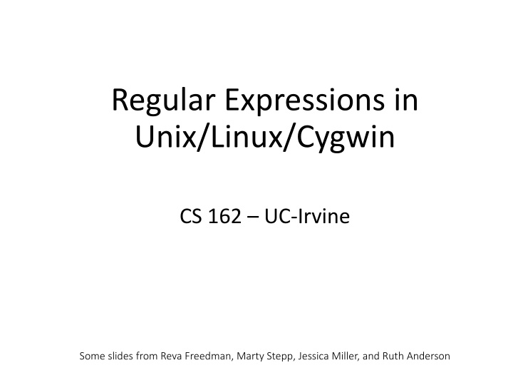 regular expressions in unix linux cygwin n.w