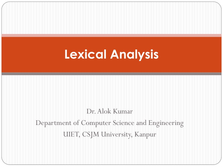 lexical analysis n.w