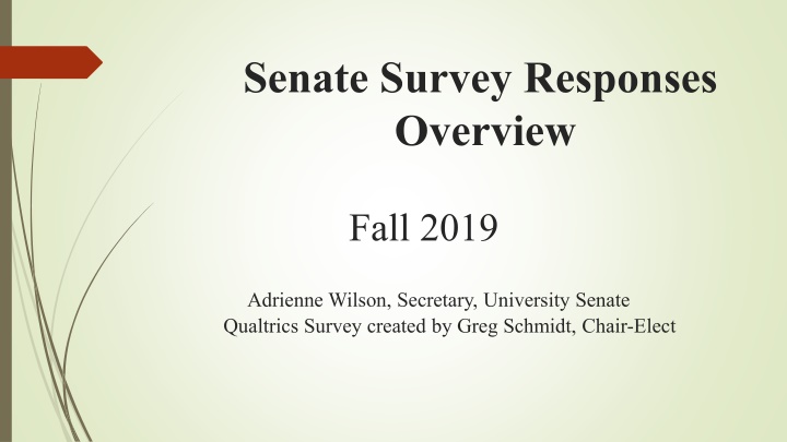 senate survey responses overview n.w