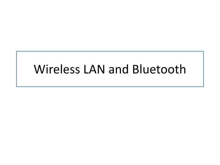 wireless lan and bluetooth n.w