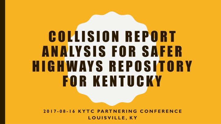 collision report analysis for safer highways n.w