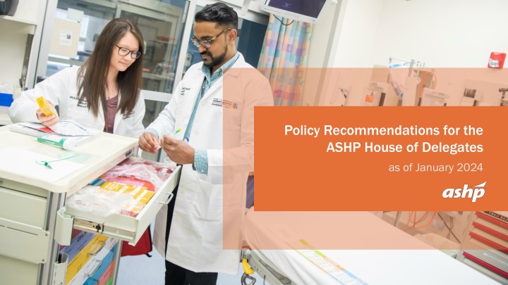 ASHP Policy Recommendations for Mental Health Improvement