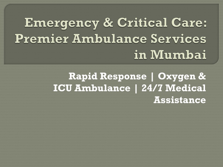 Ambulance Services in Mumbai