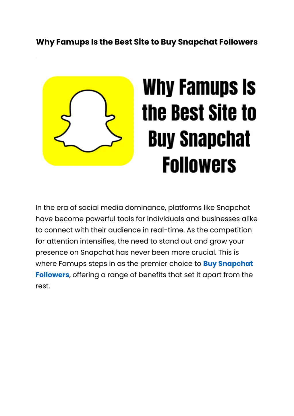 why famups is the best site to buy snapchat n.