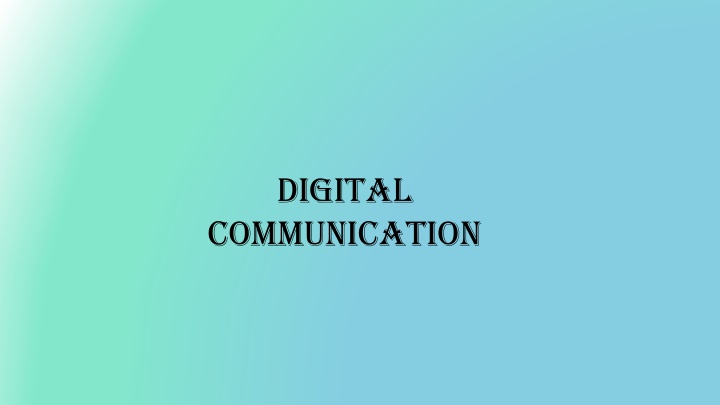 digital communication n.w