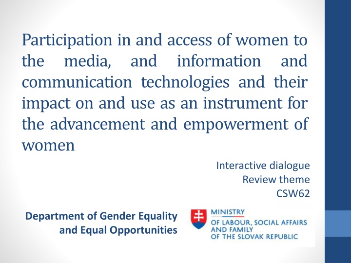 participation in and access of women to the media n.w