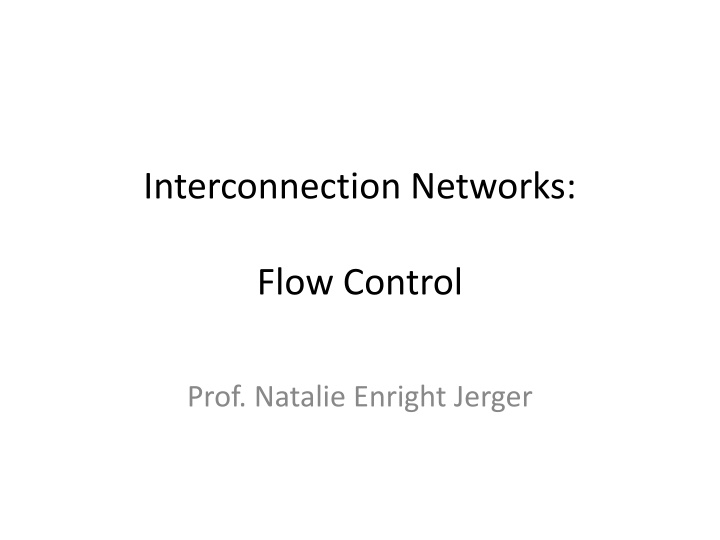 interconnection networks n.w