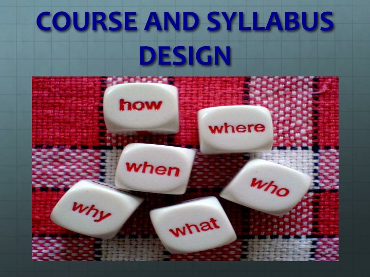 course and syllabus design n.w
