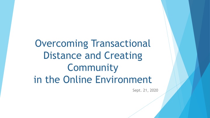overcoming transactional distance and creating n.w