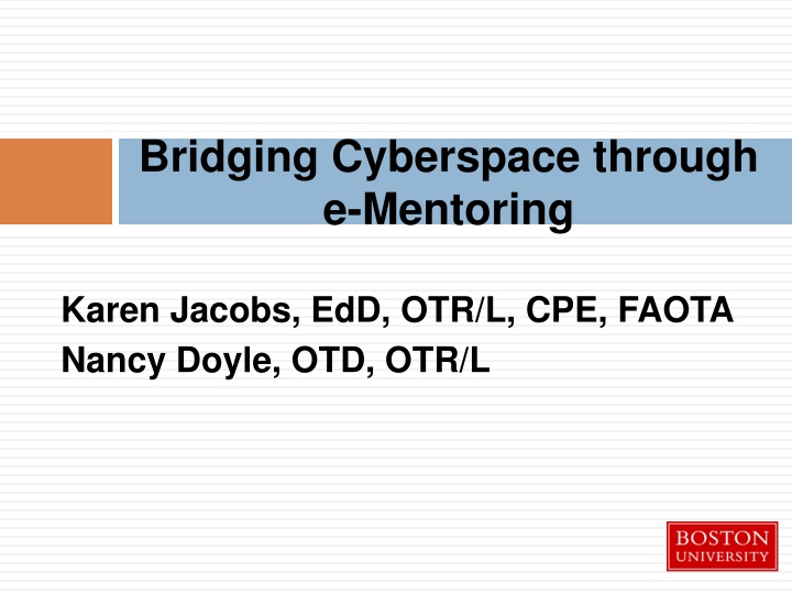 bridging cyberspace through e mentoring n.w