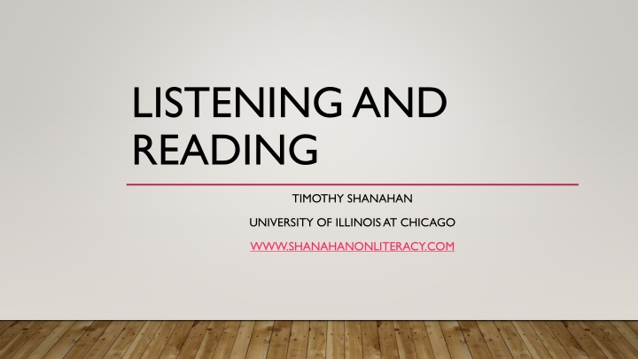 listening and reading n.w