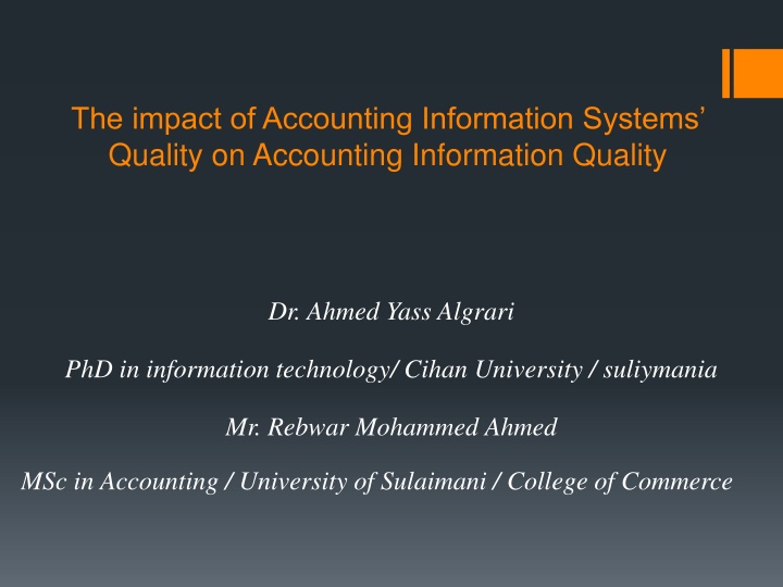 the impact of accounting information systems n.w
