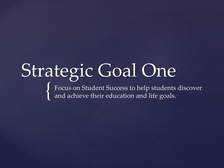 strategic goal one n.w