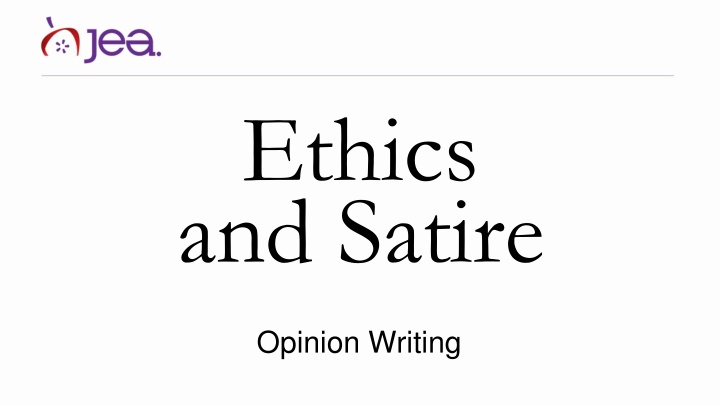 ethics and satire n.w