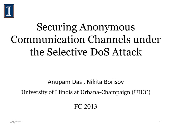 securing anonymous communication channels under n.w