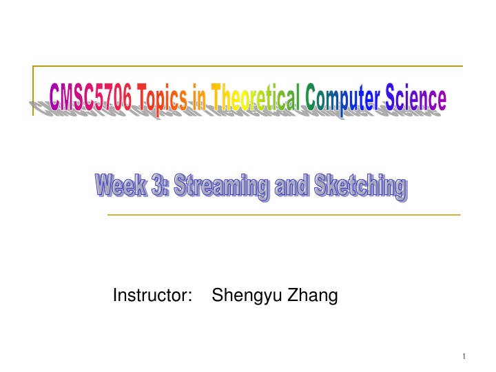 cmsc5706 topics in theoretical computer science n.w