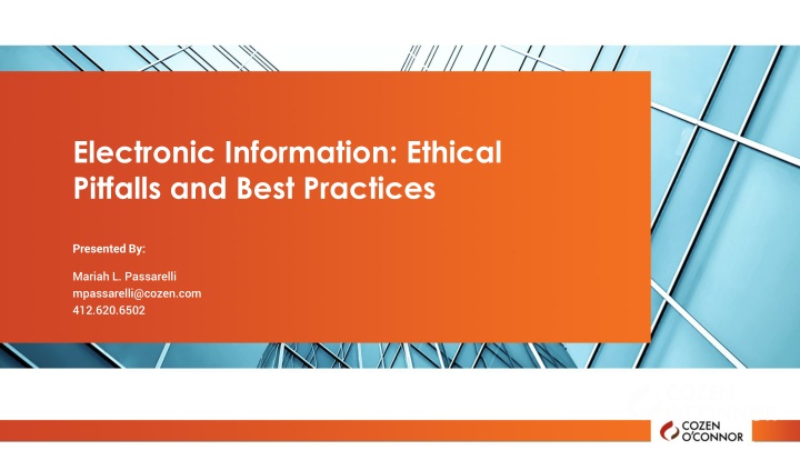 electronic information ethical pitfalls and best n.w