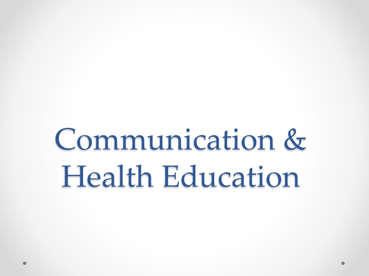 communication health education n.w
