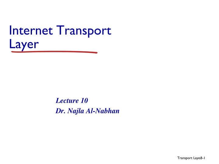 internet transport layer n.w