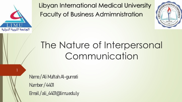 The Nature of Interpersonal Communication