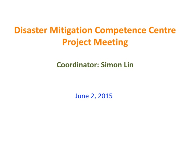 disaster mitigation competence centre project n.w