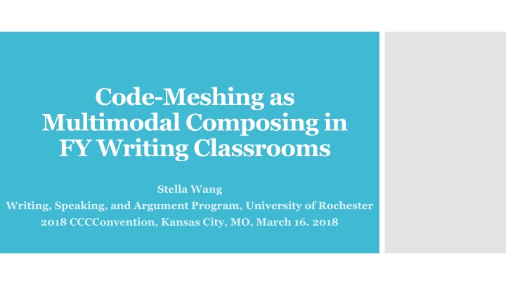 code meshing as multimodal composing n.w