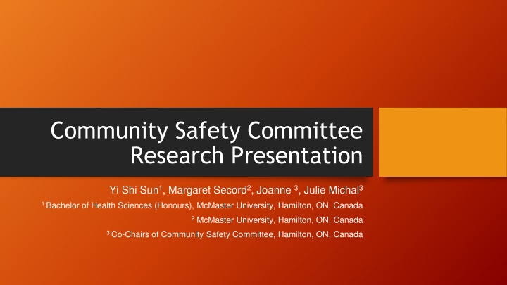 community safety committee research presentation n.w