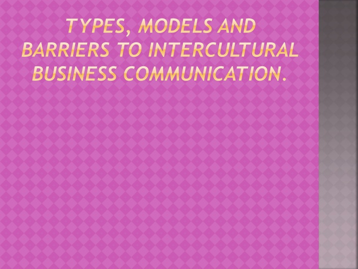 types models and barriers to intercultural n.w