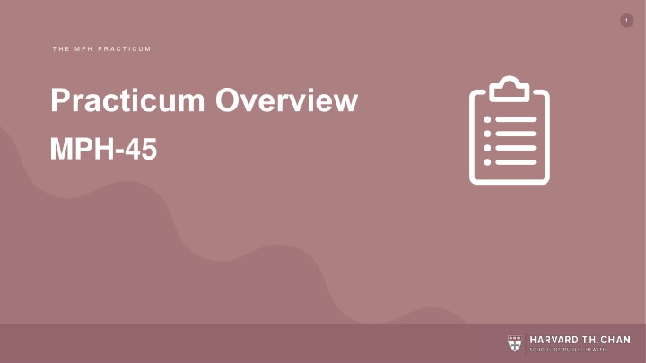 MPH Practicum Overview and Applied Practice Experience Details