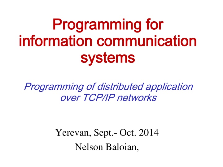 programming for programming for information n.w