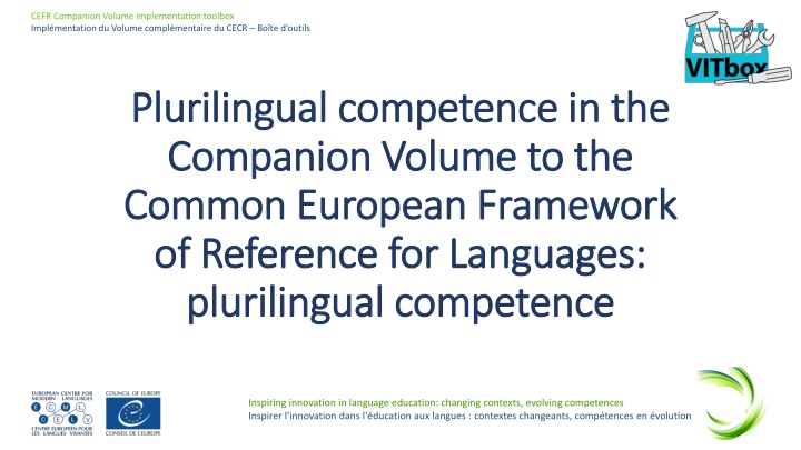 cefr companion volume implementation toolbox impl n.w