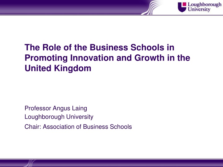 the role of the business schools in promoting n.w