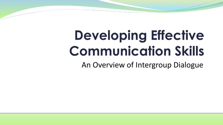 an overview of intergroup dialogue n.w