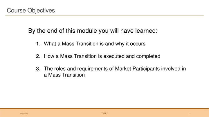 course objectives n.w
