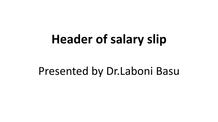 header of salary slip n.w