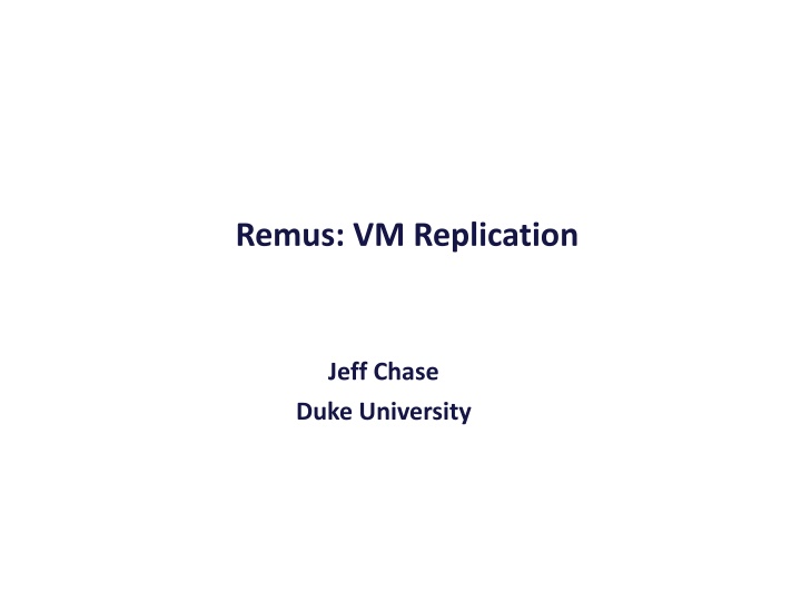 remus vm replication n.w
