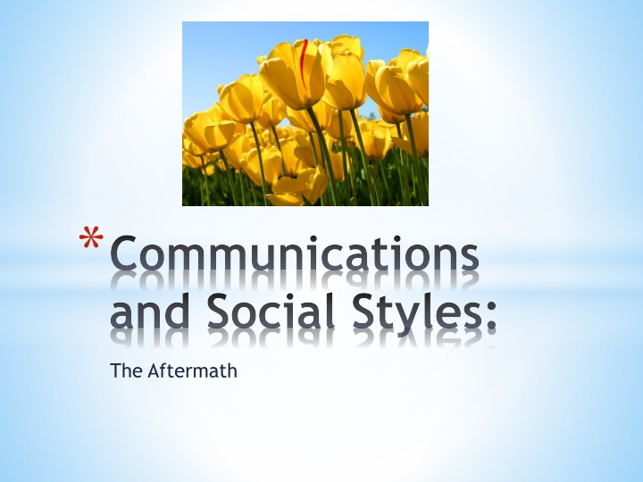 communications and social styles n.w