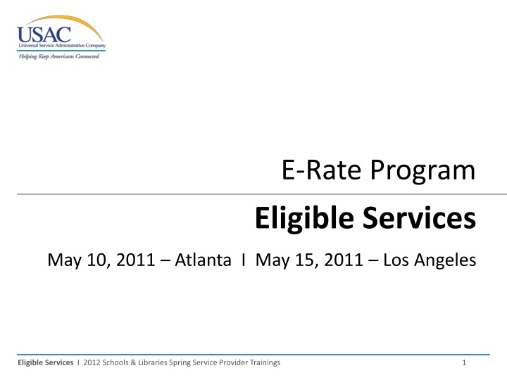 e rate program eligible services n.w